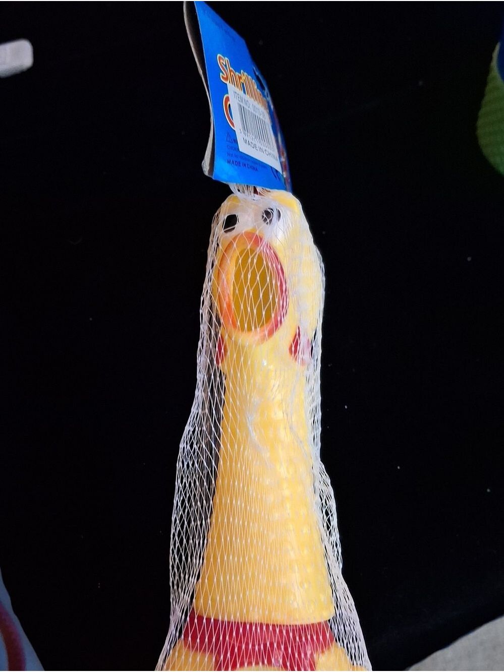 Rubber Squeaky Chicken Toy - Yellow New